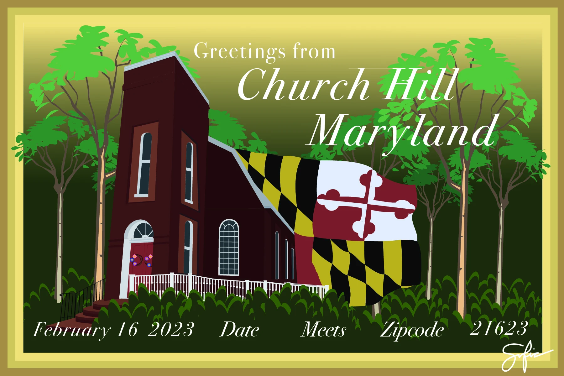 Churchill Maryland Postcard